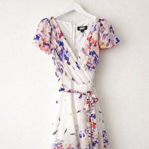 DKNY Abstract Print High Low Dress